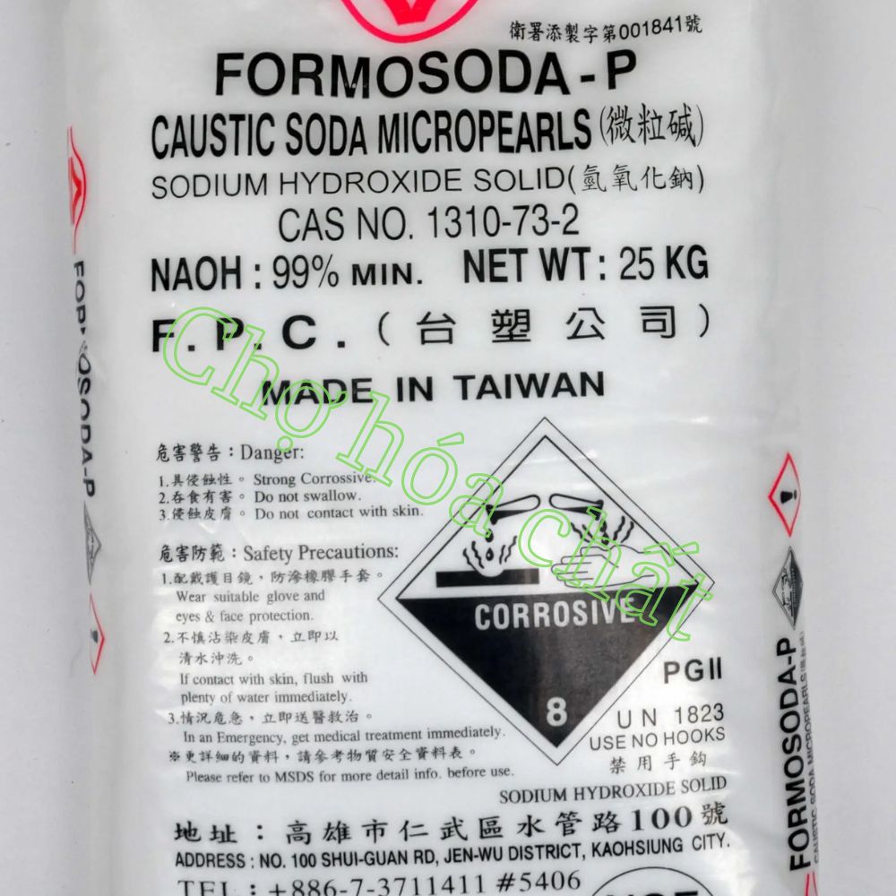 Xút hạt Đài Loan dùng trong tẩy rửa công nghiệp mạnh mẽ